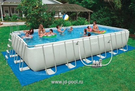 Бассейн INTEX Rectangular Ultra Frame 9,75х4,88х1,32м Бассейн INTEX Rectangular Ultra Frame 9,75х4,88х1,32м