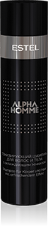 ALPHA HOMME Тонизирующий шампунь для волос и тела с охлаждающим эффектом Уникальная система двойного применения! Объём: 250 мл. Артикул: AH.1 ALPHA HOMME Тонизирующий шампунь для волос и тела с охлаждающим эффектом Уникальная система двойного применения! Объём: 250 мл. Артикул: AH.1