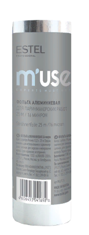 Фольга алюминиевая для парикмахерских работ 16 микрон ESTEL M’USE 25 м. MU/F25 Фольга алюминиевая для парикмахерских работ 16 микрон ESTEL M’USE 25 м. MU/F25