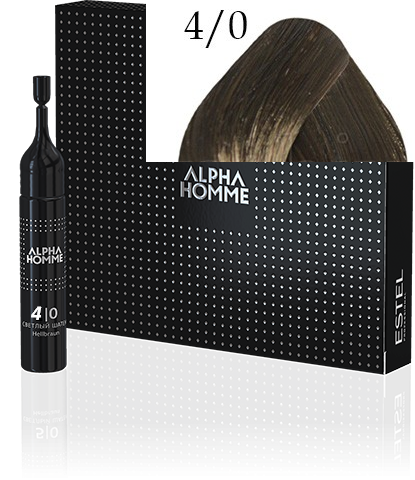 Краска Пена против седины для волос ESTEL ALPHA HOMME: тон 4/0 шатен Объём: 10 мл Краска Пена против седины для волос ESTEL ALPHA HOMME: тон 4/0 шатен Объём: 10 мл