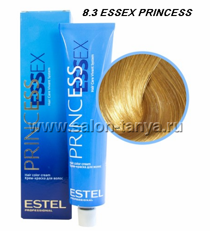 8/3 Крем-краска ESTEL PRINCESS ESSEX, светло-русый золотистый/ янтарный 8/3 Крем-краска ESTEL PRINCESS ESSEX, светло-русый золотистый/ янтарный