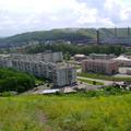 Вид на завод и гору Фабричная