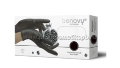 Перчатки "BENOVA" ТРЕ из термопластичного эластомера, текстурированные чер.L 200/2000